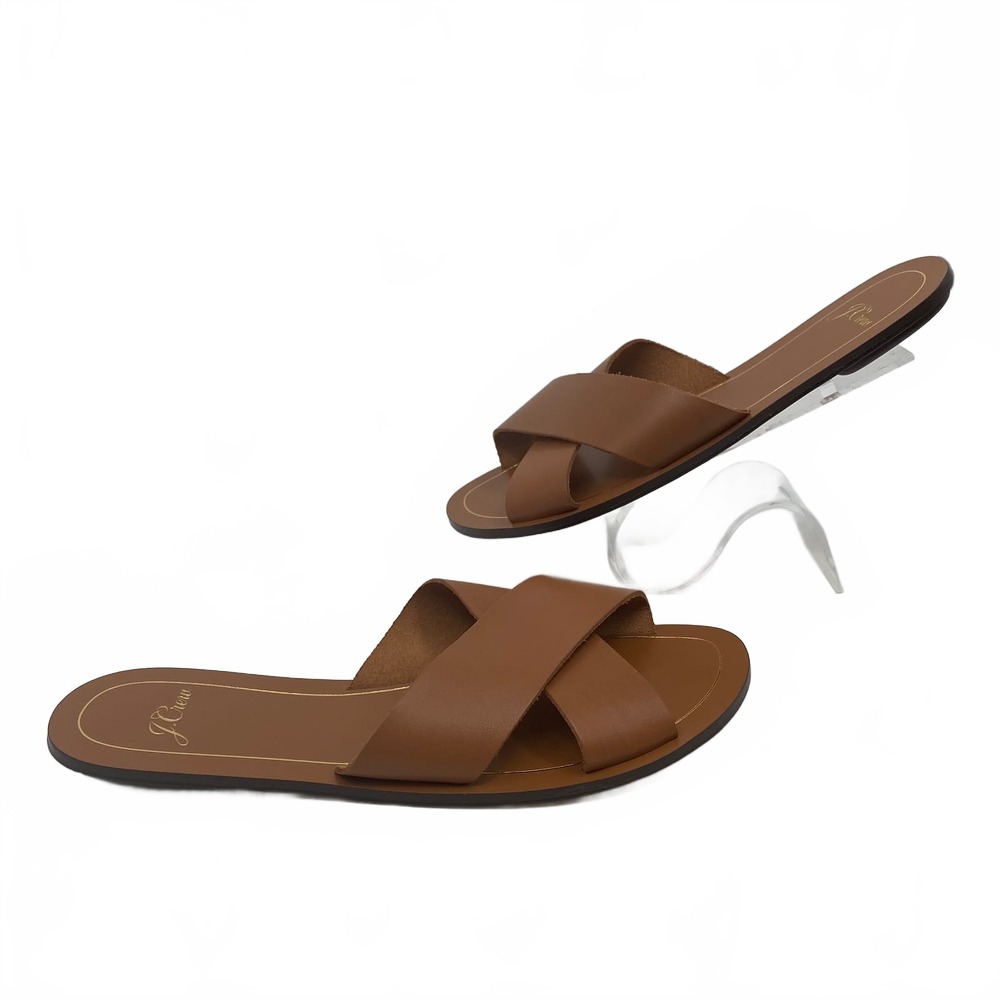 J. Crew Brown Slip-On Sandals | Womens 8